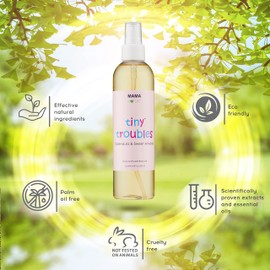 Baby Massage and Bath Oil - Mama Nature Tiny Troubles with Calendula and Sweet Almond. Relieves Cradle Cap, Eczema and Dry Skin. 8/8 fl oz/250 ml