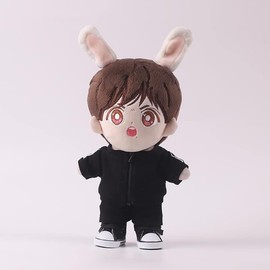 AXLUCE-Stuffed Clothes-Plush-Clothes-15cm-Doll-Jersey (Black, 20cm)