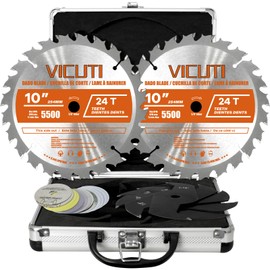 10'' Stacking Dado Blade Set, 24-Tooth, 5/8-Inch Arbor, 23 Pieces