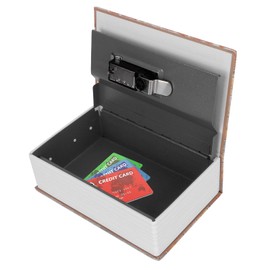 Hapivida Mini Simulation Book Safe Storage Box Money Cash Jewelry Security Lock Case With Combination for Home, Travel,Dorm and Office