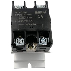 Solid State Relay SSR-25 DA 25A 3-32V DC / 24-480V AC and Heat Sink (BERM-25DA)