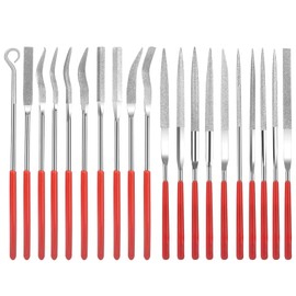 20 Pcs Diamond Needle File Set, 3x140 mm Mini Modelling Files Diamond Files Needle Files, Mini Diamond File Jewelry Hand Files Dental File Tool Kit for Wood, Jade, Ceramic and Metal