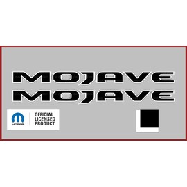 Decal Mods Mojave Hood Graphic Vinyl Decal fits Jeep Wrangler/Mojave JL/JT (2019-2024) Black w/White Outline FBWO (Set of 2) | FJ2B8