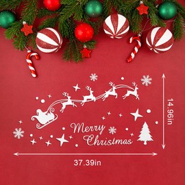 Christmas Acrylic Mirror Wall Decals Merry Christmas Words Stars 3D Mirror Wall Decor Stickers Xmas Acrylic Window Art Clings for New Year Holiday Winter Party Home Living Room Bedroom Wall Decoration