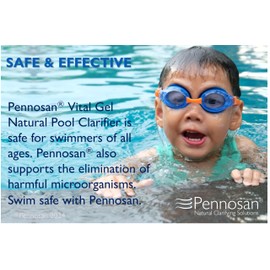 Pennosan Vital Gel Natural Pool Clarifier | The Natural Choice | Non-Chemical Pool Clarifier | For Crystal Clear, Clean Water (100g, Solid)