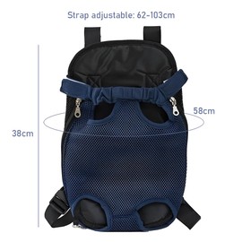 Pet Carrier Backpack, Breathable Mesh Fabric Drawstring, Dog Harness with Adjustable Shoulder Straps, Convenient to Carry, Outdoors, Walking, Travel, Outings, Pet Supplies, L