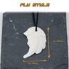 Fly Style Necklace pendant made of bone, shaman with wolf,