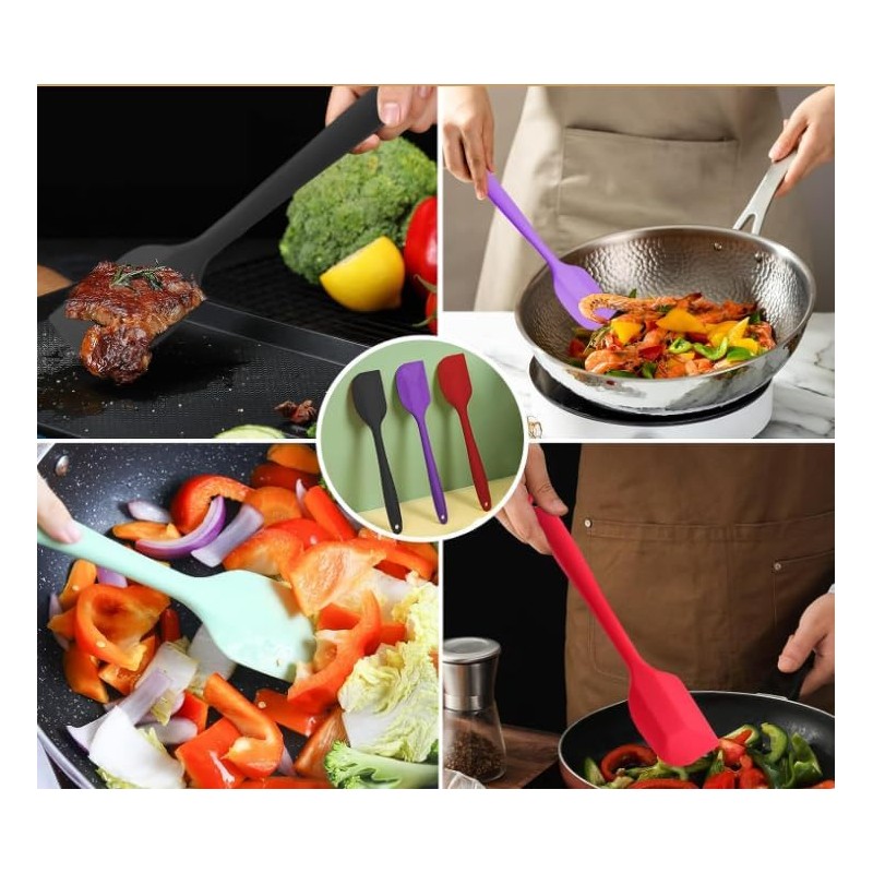 Silicone Spatula for Cooking Heat Resistant, 8.27 Inch Small Kitchen