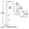 JARDLI Glass Lily Pipe Spin Outflow with Surface Skimmer for