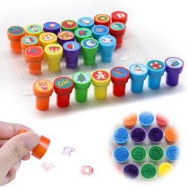SPHERETRON Christmas Stamps Pack of 26 Stamps Children's Stamp Christmas Children Christmas Stamp Children from 2 Years for Party Gifts Children Christmas Letter Decoration