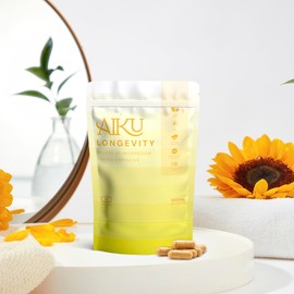 Aiku Longevity Capsules - Deluxe 10 Mushroom Blend - Immune Support, Brain Health, Plant-Based, 10 Super Mushrooms, Enriched with Magnesium