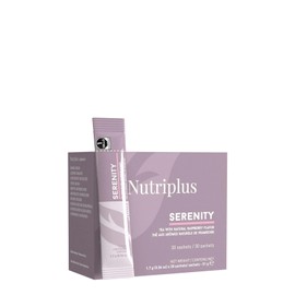 FARMASi Nutriplus Serenity Raspberry Herbal Tea – Caffeine-Free Instant Fruity Tea Blend, Refreshing Hot or Iced Stick Tea, 30 Servings