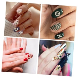 Minkissy 24pcs Shiny Rhinestone Nail Charms for Nail Art Decoration Gold Zodiac Metal Ornaments Unique Designs for Elegant Adornment for Creative Manicures