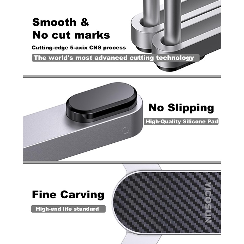 Foldable Laptop Stand for Desk: Portable Aluminum Computer Stand -