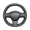 Belinous Leather Steering Wheel Cover Lace Up, Genuine Leather Hand