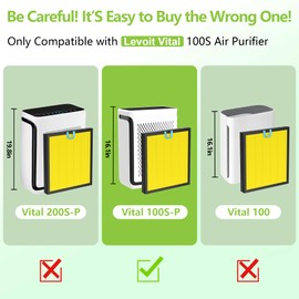 Vital 100S Pet Care Replacement Filter Compatible with LEVOIT Vital 100S Smart Air Purifier, 3-in-1 H13 Grade True HEPA Filter Activated Carbon Vital 100S-P Compared to Vital 100S-RF-PA (LRF-V102-YUS)