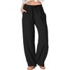 TOPYOGAS Womens High Waist Drawstring Stretch Casual Pants Summer Loose