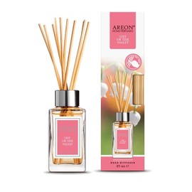 Areon Home Luxury Perfume Reed Diffuser + 10 Rattan Reeds, Lily of The Valley 85 ml