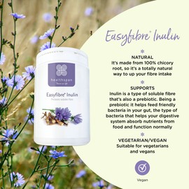 Healthspan Easyfibre Inulin (450g) | A Natural Way to Keep Your Digestive System Functioning Healthily | Increase Fibre Intake | Made from 100% Chicory Root | Vegan
