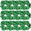 Sufermoe 12 Pcs Satin Silk Hair Scrunchies, 4.5 Inch, Green