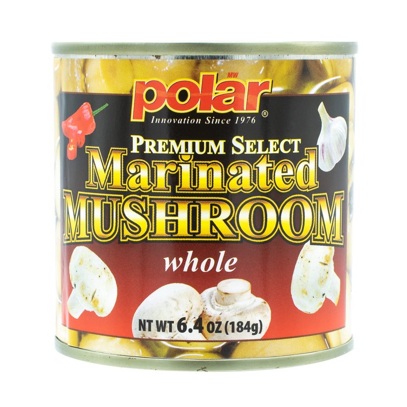 MW Polar Premium Select Whole Marinated Mushrooms 6.4oz (Pack of