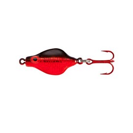 Lindy Rattl'N Flyer Spoon Hybrid Ice Fishing Lure Jigging Spoon, Red, 1/4 oz