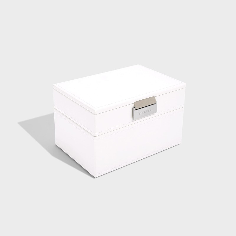 Stackers White Mini Jewellery Box - Set of 2