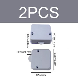 2 Set Normally Closed Door Switch Push to Break Cupboard Door Light Switch Momentary Cabinet Closet Switch ​for Wardrobe Applicable to 2A 250V