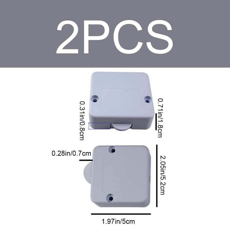 2 Set Normally Closed Door Switch Push to Break Cupboard