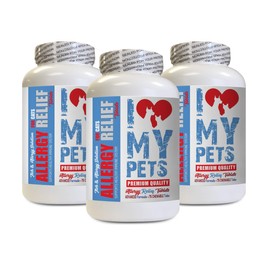 I LOVE MY PETS cat Allergy Remover - Cats Allergy Relief - Itch Relief - Premium Supplement - Treats - quercetin for Cats - 225 Tablets (3 Bottles)