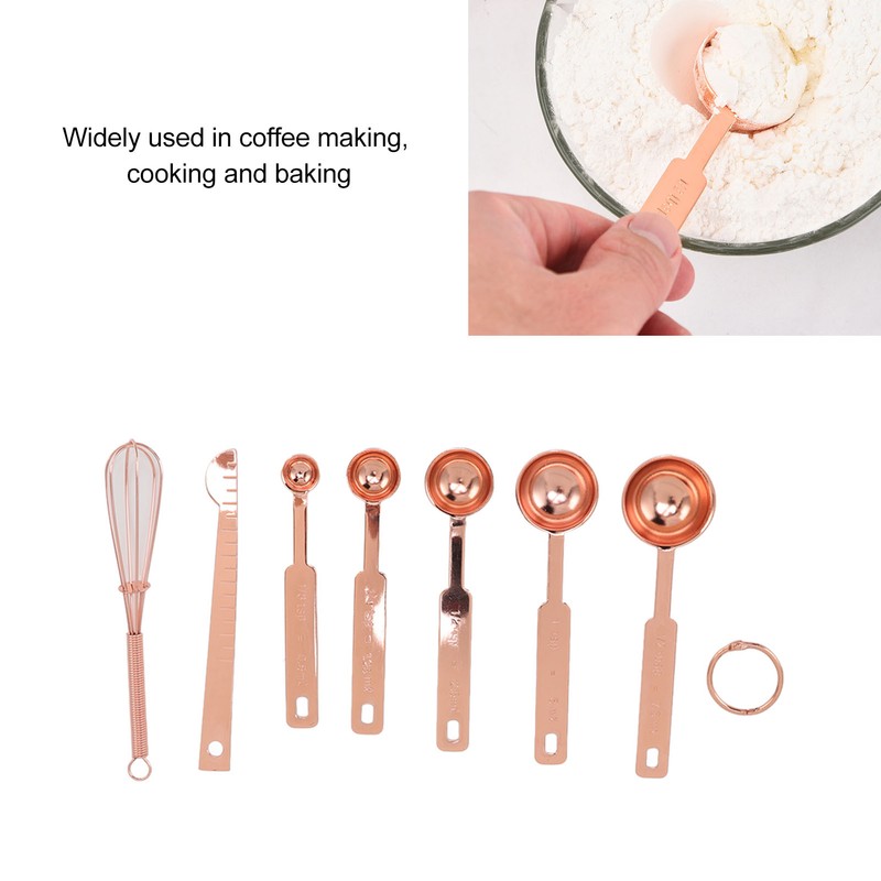 Measuring Spoons 7 in 1 Stainless Steel Stackable Design Multifunction