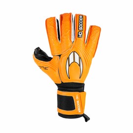HO Soccer ONE Negative Maze Orange Goalie Goalkeeper Gloves for Youth&Adult, Football Gloves with Excellent Performance & Control Thanks to its Negative Cut, Orange/Black, Size 5,5