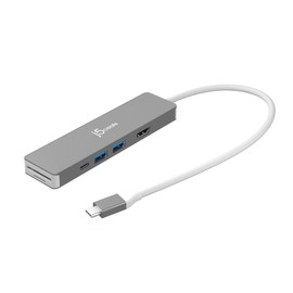 j5create 4K Elite USB-C Multi-Adapter, 4K60 HDMI, 2 x 10Gbps USB-A, 1 x 10Gbps USB-C, PD Pass-Through Charging, SD/Micro SD (JCD390)