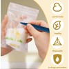 90 Pcs Breast Milk Storage Bags with Zipper Seal,Giraffe Breast