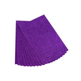 10 Pcs Glitter Foam Sheets EVA Foam Sheets A4 Craft Foam Paper for DIY Crafts Scrapbooking, Purple