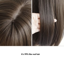 Short Hair Wig for Women, Brown Synthetic Short Wig for Women, Straight Wig, Adjustable Buckle, Short, Straight Lace Closure, Bob Wig for Women