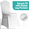 White Chair Cover Spandex Front Flat Sofa Covers Stretch Fabric