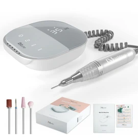JCMASTER® TouchPro+ Nail Cutter 35,000 rpm - German Brand - Gel Nails & Acrylic Nails Professional Set, Electric Foot Care Device, False Nails, Continuous Regulation Touch Operation, Includes 4 x Bits & Serial Number