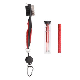 Golf Club Cleaning Kit Retractable Brush Groove Cleaner Club End Cleaner Durable Plastic Steel Golf Club Cleaner Red