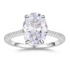 BAGUTTA PAVONE 4CT CZ Oval Cut Engagement Rings for Women,Women’s