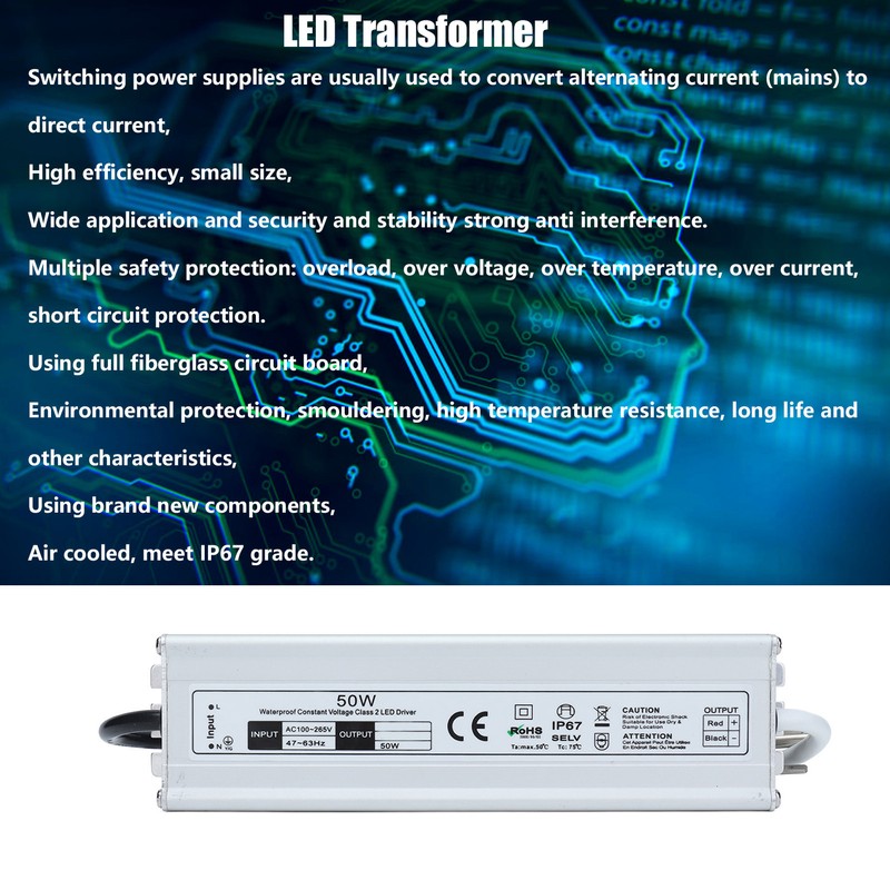 LED Power Supply Waterproof IP67 LED Transformer for LED Light