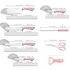 Kitchen Knife Set, 9-Piece Red Kitchen Knife Set with Acrylic