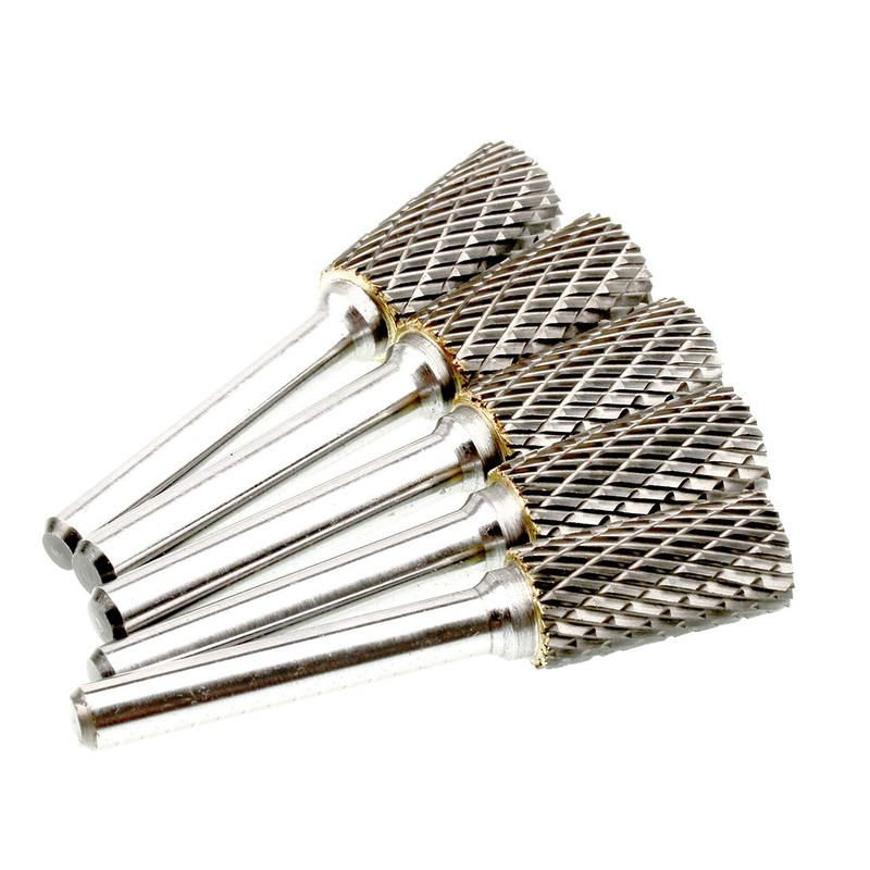KOTVTM Tungsten Carbide Burr Set SA-5 Double Cut Rotary Burr