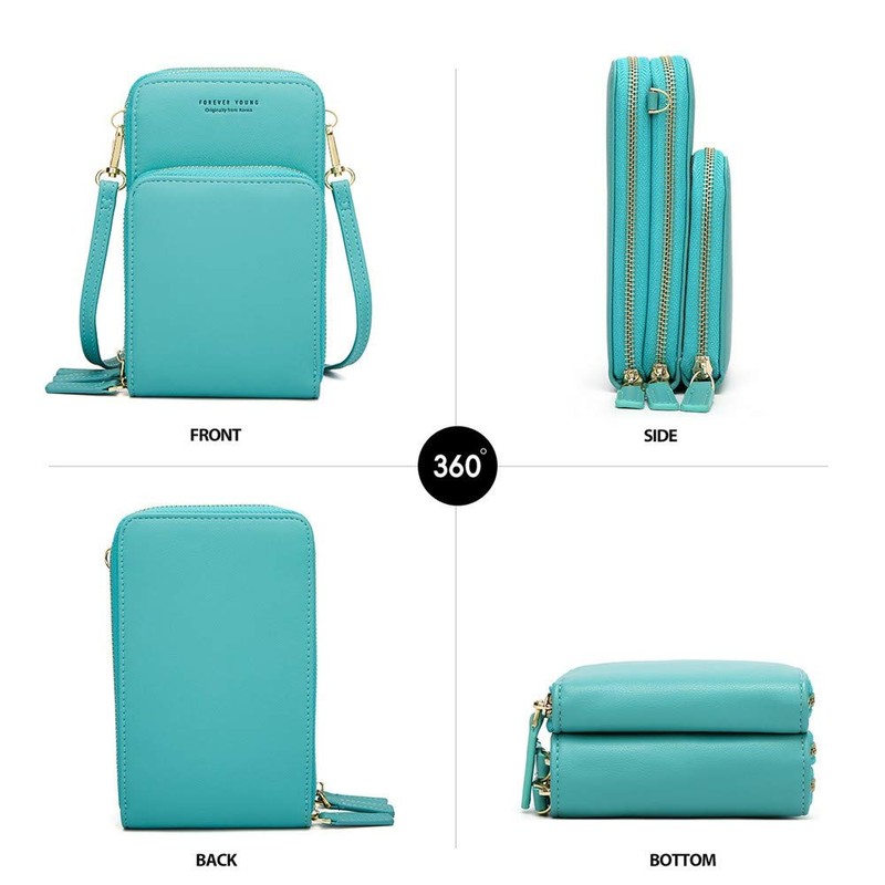 Bolso cruzado pequeño para teléfono celular, para mujer, bolso de