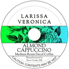 Almond Cappuccino Medium Roast Decaf Coffee (Single Serve K-Cup Pods) (Gourmet, Naturally Flavored, Whole Coffee Beans) (12 pods, ZIN: 578137) - 2 Pack