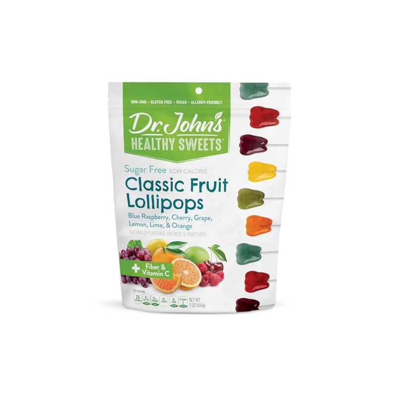 Dr. John’s Sugar Free Candy, Healthy Lollipops with Zero Sugar,