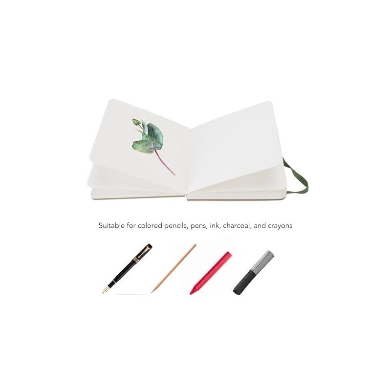 Dpofirs Libro de Acuarela, 30 Hojas, 300G, Diseño Compacto, Bloc