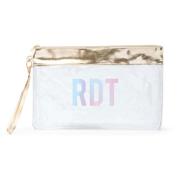 WEDDINGSTAR Customizable Transparent Large Clear Plastic Makeup Bag - Block