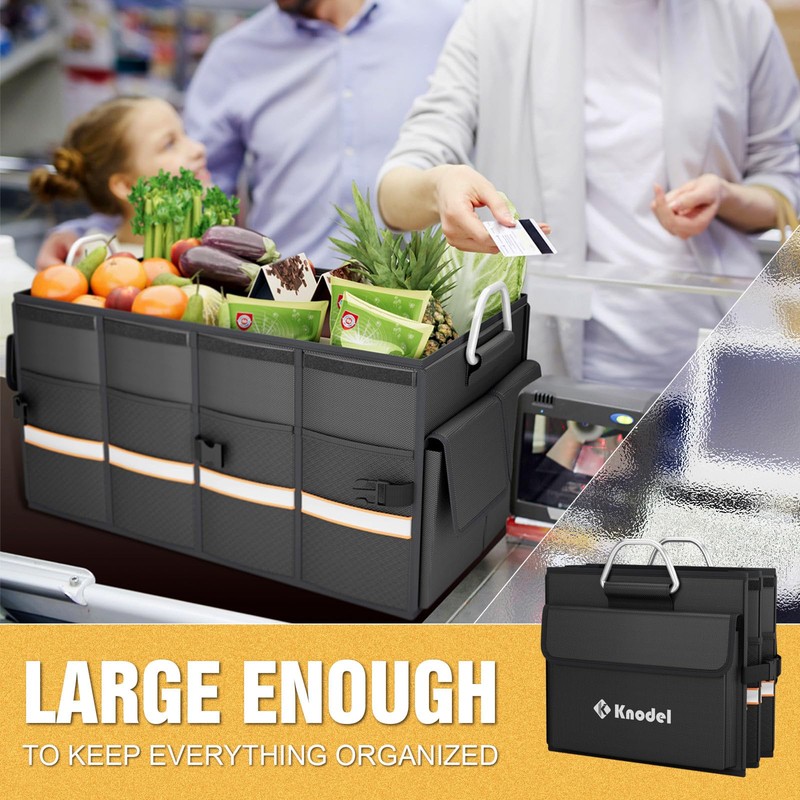 K KNODEL Car Trunk Organizer, Car Organizer With Lid, Heavy