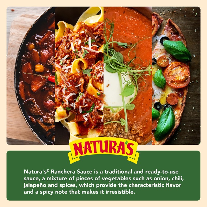 Natura's Salsa Ranchera, Heat-and-Eat Ranch Pasta Sauce in 7.1oz. Easy-Open